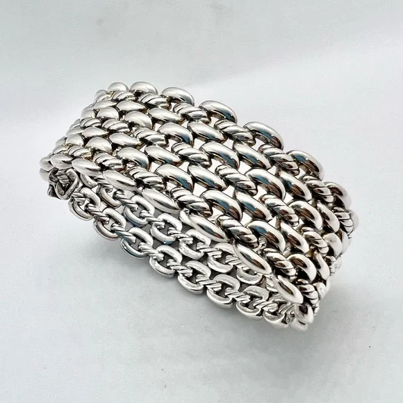 David Yurman Thoroughbred 3-Row Cuff Bracelet - Picture 15 of 16
